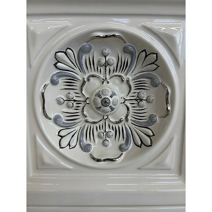 Domofire Kaminofen Verona Knochenfarbe Handbemalt (8 kW, Raumheizvermögen: 160 m³, Material Verkleidung: Keramik, Knochenfarbig) | BAUHAUS