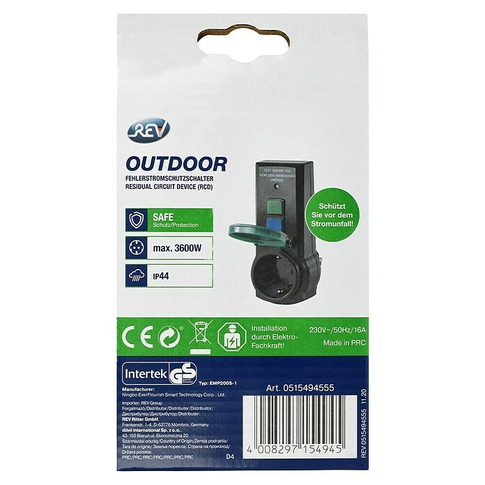 Voltomat FI-Adapter Außen (IP44)