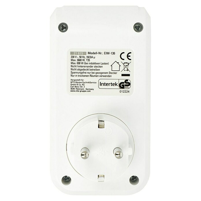 Voltomat Zwischenstecker (Bewegungsmelder, Max. Anschlussleistung: 3.680 W)