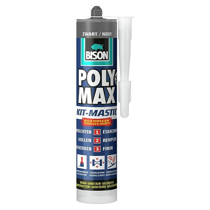 Bison Afdichtkit Poly Max (280 ml, Zwart) | BAUHAUS