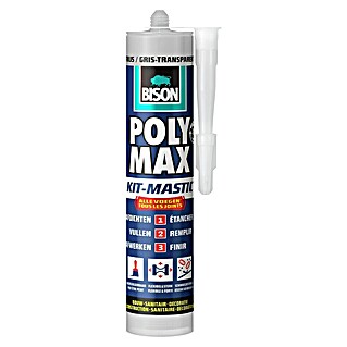 Bison Afdichtkit Poly Max (280 ml, Transparant grijs)