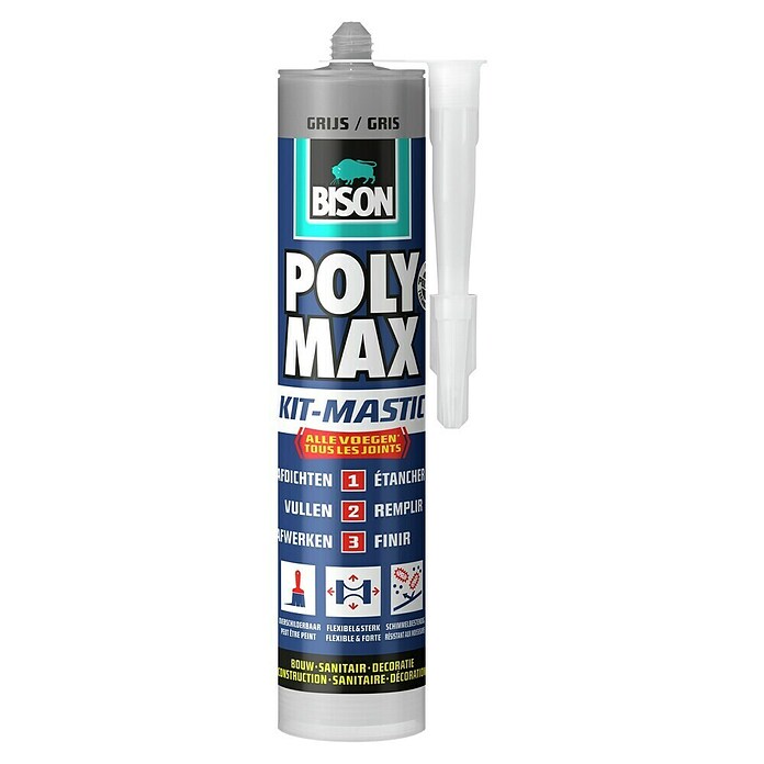 Bison Afdichtkit Poly Max (280 ml, Grijs) | BAUHAUS