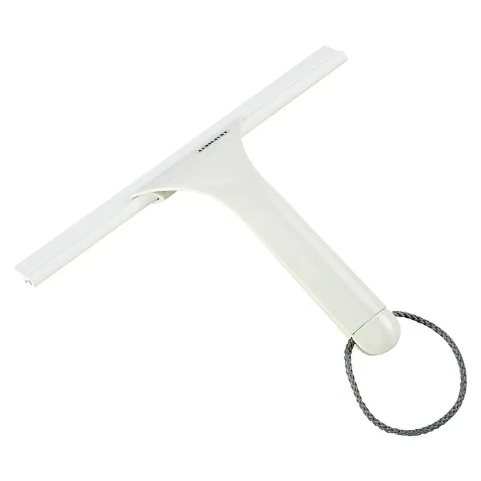 Leifheit Bad-& Duschabzieher Cabino Showerslider - Weiß, Kunststoff - Ein weißer Leifheit Fensterwischer mit praktischer Aufhängeöse für eine mühelose Fensterreinigung und ein sauberes Ergebnis ohne Streifen.
