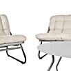 Conjunto de muebles Formentera (4 pzs., Acero/Olefina, Gris/Blanco) | BAUHAUS