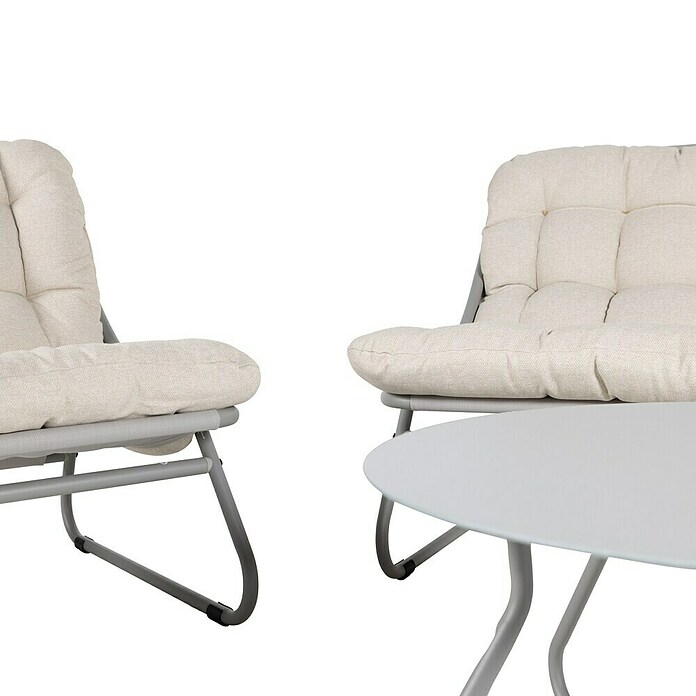 Conjunto de muebles Formentera (4 pzs., Acero/Olefina, Gris/Blanco) | BAUHAUS
