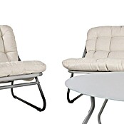 Conjunto de muebles Formentera (4 pzs., Acero/Olefina, Gris/Blanco) | BAUHAUS