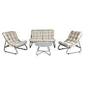 Conjunto de muebles Formentera (4 pzs., Acero/Olefina, Gris/Blanco) | BAUHAUS