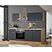 Flex-Well Tiago Singleküche (Breite: 210 cm, Grau, Mit Elektrogeräten) | BAUHAUS