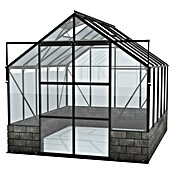 Vitavia Gewächshaus Cassandra 8300 (Außenmaß inkl. Dachüberstand (B x T): 257 x 323 cm, 3 mm, Schwarz/ Basalt) | BAUHAUS