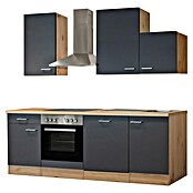 Flex-Well Tiago Küchenzeile Typ 1 (Breite: 220 cm, Grau, Mit Elektrogeräten, Höhe: 234 cm) | BAUHAUS