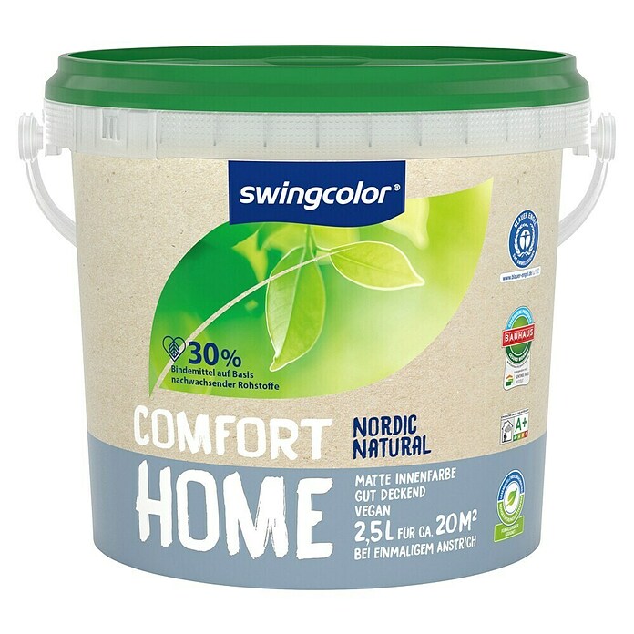 swingcolor Wandfarbe Comfort Home (Nordic Natural, Stumpfmatt, 2,5 l, Konservierungsmittelfrei) | BAUHAUS