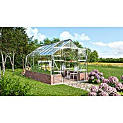 Vitavia Gewächshaus Cassandra 9900 (3,85 x 2,57 x 2,49 m, Farbe: Aluminium, Einscheibensicherheitsglas (ESG))