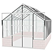 Vitavia Gewächshaus Cassandra 9900 (3,85 x 2,57 x 2,49 m, Farbe: Aluminium, Einscheibensicherheitsglas (ESG))