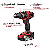 Einhell Power X-Change 18V Akku-Schlagbohrschrauber TE-CD 18/44 Li-i (18 V, 1 Akku, 2,5 Ah, 44 Nm) | BAUHAUS