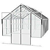 Vitavia Gewächshaus Cassandra 11500 (4,48 x 2,57 x 2,49 m, Farbe: Aluminium, Einscheibensicherheitsglas (ESG))