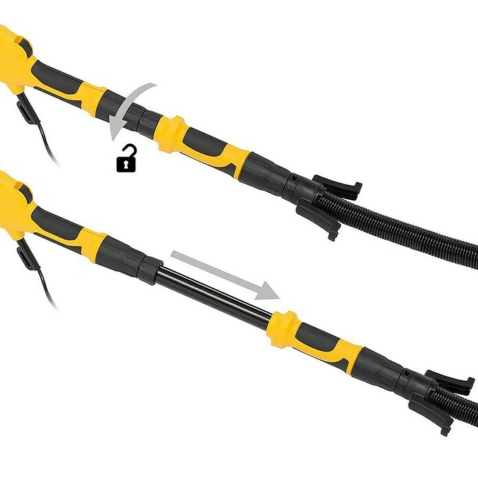 PowerPlus Lijadora de pared y techo POWX04761 + aspirador POWX3240 (Diámetro disco de lija: 225 mm) | BAUHAUS
