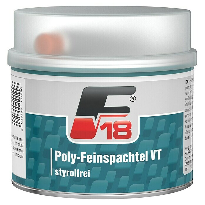 F18 Poly-Feinspachtel (1 kg, Weiß)