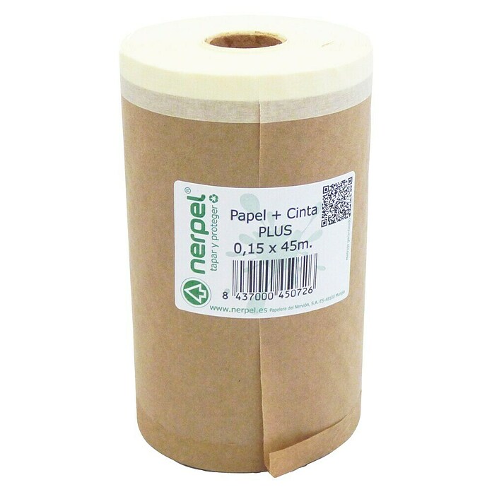 Papel protector + cinta Plus (L x An: 45 m x 15 cm) | BAUHAUS