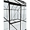 Vitavia Gewächshaus (3,85 x 2,57 x 2,49 m, Farbe: Schwarz, Sockelmauer, Farbe Stein: Sandstein, Einscheibensicherheitsglas (ESG))