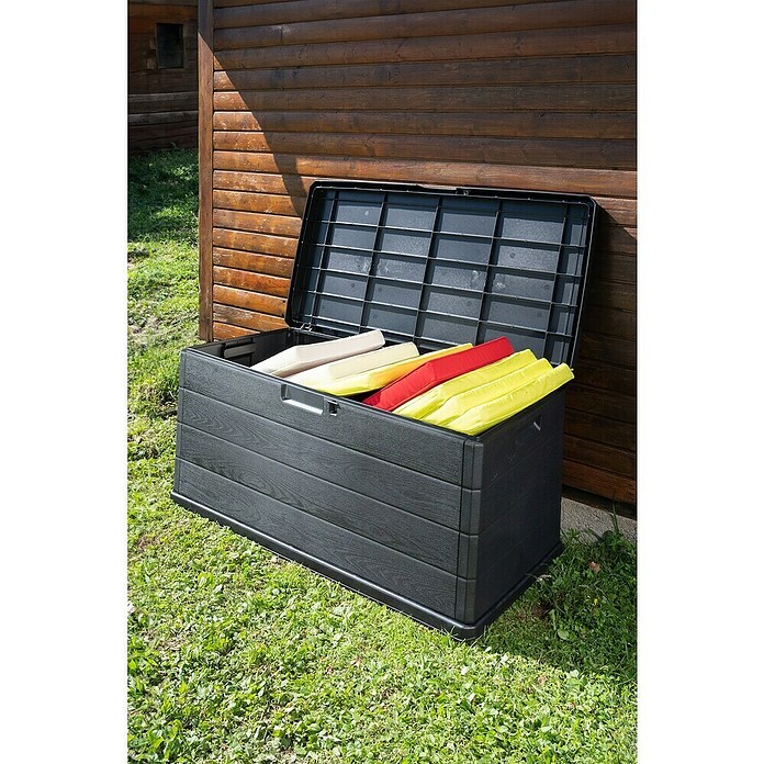 Progarden Garten-Aufbewahrungsbox Alpha (L x B x H: 118 x 59 x 57 cm, Kunststoff, Anthrazit) | BAUHAUS