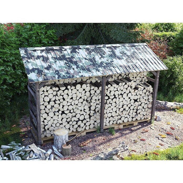 Metdach Dachblech Schwallblech (120 cm x 90,6 cm x 0,4 mm, Camouflage) | BAUHAUS