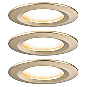 Paulmann Nova Set de focos LED empotrables redondos Coin 3-Stepdim (3 W, Oro, 3 ud., Blanco cálido) | BAUHAUS