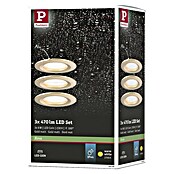 Paulmann Nova Set de focos LED empotrables Nova LED (6,5 W, 3 ud., Blanco cálido, Diámetro: 7,8 cm, Aluminio) | BAUHAUS