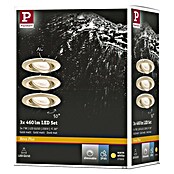 Paulmann Nova Set de focos LED empotrables Nova Coin (7 W, Blanco cálido, IP65, 3 ud., Oro) | BAUHAUS
