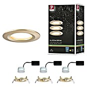 Paulmann Nova Set de focos LED empotrables Nova LED (6,5 W, 3 ud., Blanco cálido, Diámetro: 7,8 cm, Aluminio) | BAUHAUS