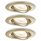 Paulmann Nova Set de focos LED empotrables Nova Coin (7 W, Blanco cálido, IP65, 3 ud., Oro) | BAUHAUS