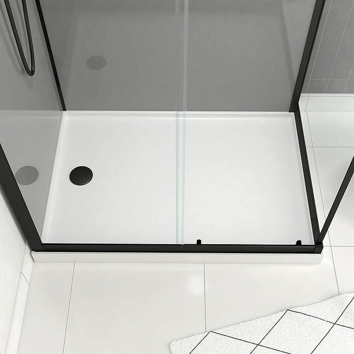 Aurlane Cabina de ducha Touch Rectangle (80 x 110 x 215 cm, Negro) | BAUHAUS