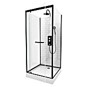 Aurlane Cabina de ducha completa Metro (90 x 90 x 225 cm, Blanco/Negro) | BAUHAUS