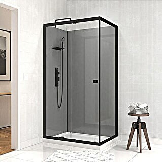 Aurlane Komplettdusche Grey Touch Rectangle (80 x 110 x 215 cm, Grau/Schwarz/Weiß)
