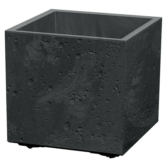 Lienbacher Pflanztopf Sierra Square (Betonoptik, B x H: 38 x 38 cm, Kunststoff, Schwarz) | BAUHAUS