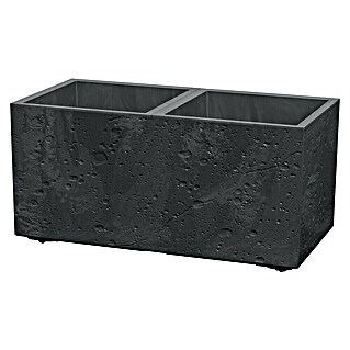 Lienbacher Pflanztopf Sierra Case (B x H: 77 x 38 cm, Betonoptik, Kunststoff, Schwarz)