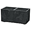 Lienbacher Pflanztopf Sierra Case (B x H: 57 x 28 cm, Betonoptik, Kunststoff, Schwarz) | BAUHAUS