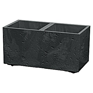 Lienbacher Pflanztopf Sierra Case (B x H: 57 x 28 cm, Betonoptik, Kunststoff, Schwarz)
