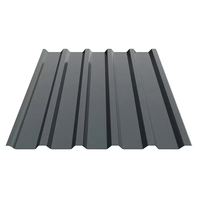 Metdach Dachblech TR35 - 350 cm x 103,5 cm x 0,5 mm, Anthrazit - Dunkelgraues Trapezblech.