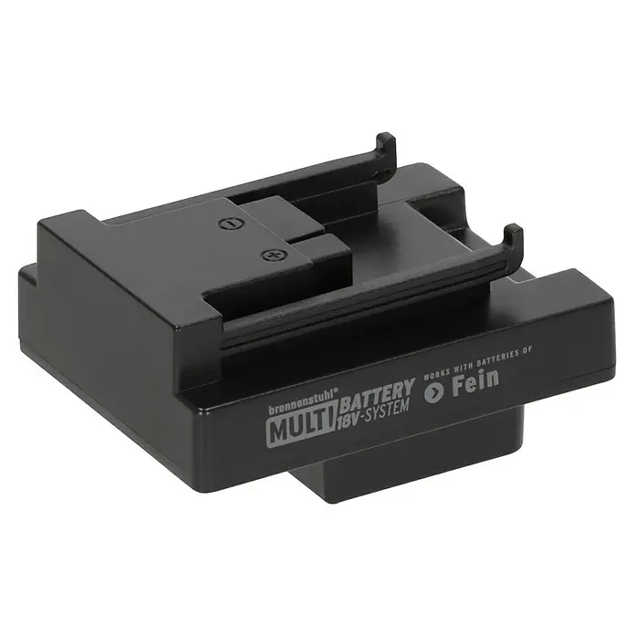 Brennenstuhl Adapter Fein für Handscheinwerfer Multi Akku - 6,9 x 4,6 x 8,8 cm - Schwarzer brennenstuhl® 18V Multi Battery System Adapter, kompatibel mit Fein Akkus.