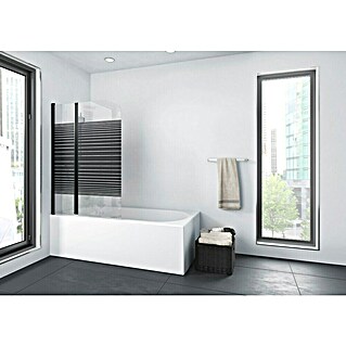 Aurlane Badewannenaufsatz Black Lines (B x H: 100 x 140 cm, 2 Stk., Schwarz)
