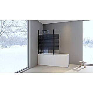 Aurlane Badewannenaufsatz Black Lines (B x H: 125 x 140 cm, 3 Stk., Schwarz)