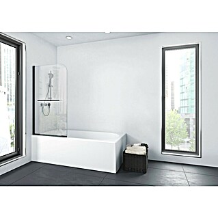 Aurlane Badewannenaufsatz Black Spirit (B x H: 75 x 140 cm, 1 Stk., Schwarz)