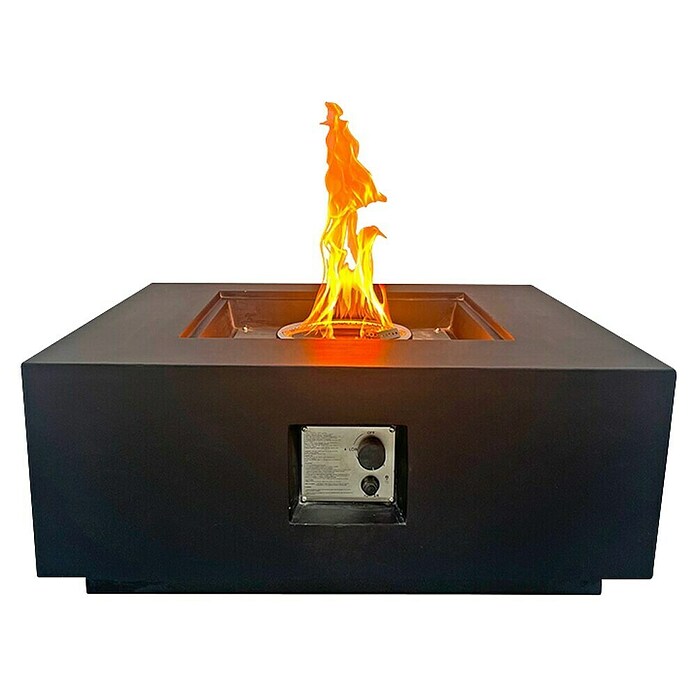 Nora Flames Brasero de gas Loa (16 kW, L x An x Al: 86 x 86 x 35 cm, Acero, Negro) | BAUHAUS