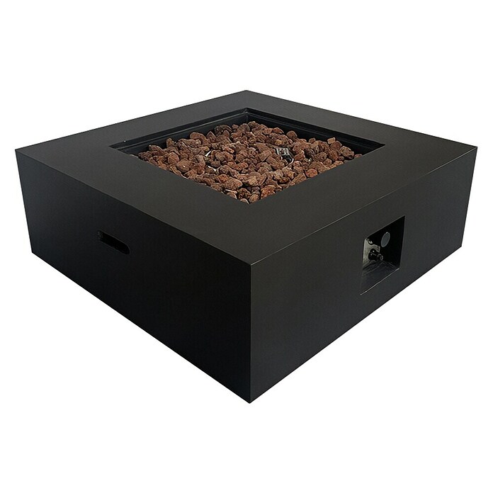 Nora Flames Brasero de gas Loa (16 kW, L x An x Al: 86 x 86 x 35 cm, Acero, Negro) | BAUHAUS