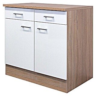 Flex-Well Samoa Küchen-Unterschrank Samoa (B x T x H: 80 x 60 x 85 cm, Weiß)