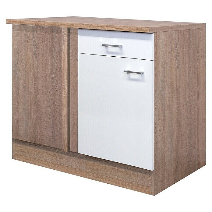 Flex-Well Samoa Eck-Unterschrank Samoa (B x T x H: 110 x 60 x 85 cm, Weiß) | BAUHAUS