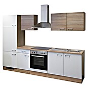 Flex-Well Samoa Küchenzeile Typ 1 (Breite: 270 cm, Höhe: 200 cm, Weiß/Braun, Mit Elektrogeräten) | BAUHAUS
