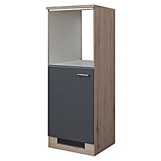 Flex-Well Tiago Demi-Geräteumbauschrank (B x T x H: 60 x 57 x 168,5 cm, Basaltgrau matt)