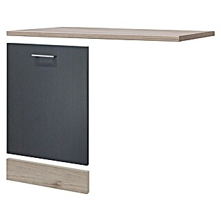 Flex-Well Tiago Geschirrspülerfront (110 x 60 x 85 cm, Basaltgrau matt)