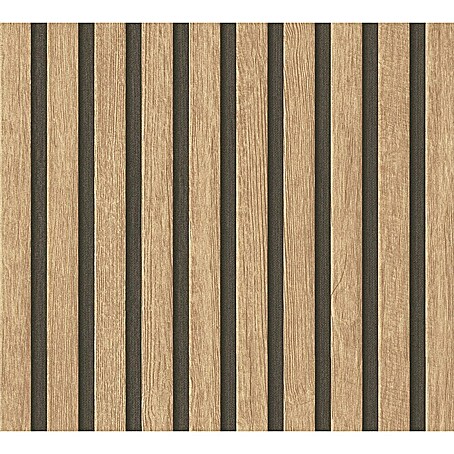 A.S. Création 3D-Designpanel pop.up (B x H: 52 cm x 2,5 m, Braun/Schwarz, Holzoptik)